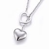 304 Stainless Steel Lariat Necklaces NJEW-O104-04P-2