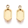 304 Stainless Steel Pendant Cabochon Component STAS-Q113-24A-G-1