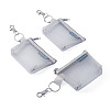 3Pcs Rectangle Nylon Mesh Zipper Wallets Pendant Decorations HJEW-TAC0106-2