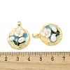 Brass Enamel Pendants KK-Z083-11G-3