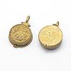 Brass Locket Pendants KK-F722-08C-RS-2