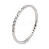 304 Stainless Steel Micro Pave Clear Cubic Zirconia Finger Rings RJEW-B068-01C-P-1