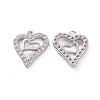 Brass Micro Pave Clear Cubic Zirconia Charms KK-E068-VF187-1