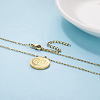 Flat Round LOVE Pendant Necklaces YW5287-1-2