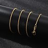 1.5mm Rack Plating Brass Wheat Chain Necklaces for Women Men MAK-L044-57G-2