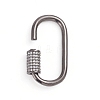 Brass Micro Pave Clear Cubic Zirconia Screw Carabiner Lock Charms ZIRC-E164-10B-2