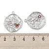 Brass Micro Pave Cubic Zirconia Pendants KK-P258-19P-02-3