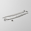 Alloy Dangle Stud Earrings EJEW-WH0017-12P-B-2
