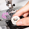 HOBBIESAY 150Pcs 5 Colors Transparent Plastic Sewing Thread Bobbins Holders Clips TOOL-HY0001-10-5