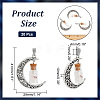 Unicraftale 20Pcs Column Glass Bottle with Rose Quartz inside Pendants FIND-UN0001-91-2