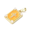 Brass Micro Pave Cubic Zirconia Pendants LS-KK-H255-07G-04-2