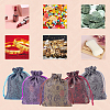   20Pcs 5 Colors Silk Pouches ABAG-PH0001-15-3