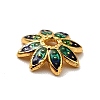 Multi-Petal Alloy Enamel Bead Caps FIND-G029-02G-01-3
