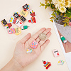 30Pcs 10 Styles Opaque Resin Pendants RESI-SC0002-36-3