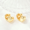 Brass Clear Cubic Zirconia Hoop Earrings EJEW-Q016-07G-5