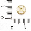 Flower Brass Enamel Bead Rhinestone Settings KK-H527-01G-02-3