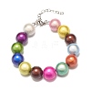 Acrylic Round Beaded Bracelet for Women BJEW-JB07562-1