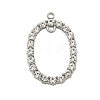 304 Stainless Steel Crystal Rhinestone Connector Charms STAS-L080-019P-1
