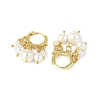 Round Shell Pearl Beaded Chandelier Earrings EJEW-JE06354-3