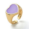 Brass Enamel Cuff Rings RJEW-H546-04-3