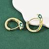 Brass Micro Pave Cubic Zirconia Hoop Earrings EJEW-B146-02G-4