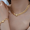 Heart Alloy Chain Necklaces & Link Bracelets Sets FS-WG6E79C-02-2