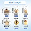 1500Pcs 6 Styles CCB Plastic Beads CCB-SC0001-07-2
