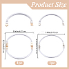 2Pcs 2 Styles Aluminum Purse Handle Frames FIND-BBC0005-29-2
