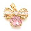 Brass Rhinestone Pendants KK-S049-15G-1