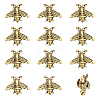 CHGCRAFT 12Pcs Alloy Bees Lapel Pin JEWB-CA0001-36AS-1