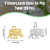 DICOSMETIC 120Pcs 2 Colors Metal Alloy Charms FIND-DC0004-55-2