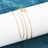 Brass Oval Link Chain Necklaces NJEW-D338-02G-1