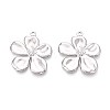 304 Stainless Steel Flower Pendants LS-STAS-T067-30P-1