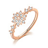Brass Micro Pave Clear Cubic Zirconia Finger Rings FS-WGF1294-13-1