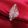 Hollow Out Flower Brass Finger Rings for Women FS-WG816AE-02-2