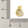 Real 18K Gold Plated Rack Plating Brass Micro Pave Cubic Zirconia Pendants Charms KK-S396-01K-3