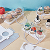 Folding Rectangle PET Plastic Portable Cupcake Gift Storage Box CON-WH0085-137A-2