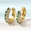Brass Micro Pave Cubic Zirconia Hoop Earrings KK-CBA8324-22G-03-3