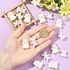 4Pcs 4 Styles Flocky Opaque Resin Pendants FIND-YW0010-31-5