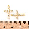 Brass Micro Pave Clear Cubic Zirconia Pendants KK-U017-09D-G-3