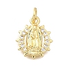 Brass Micro Pave Cubic Zirconia Pendants KK-P336-04A-G-1