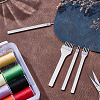 4Pcs 4 Styles DIY Lacing Stitching Leather Craft Kits AJEW-UN0002-46-2
