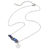Natural Lapis Lazuli Chip & Constellation Pendant Necklaces NJEW-JN05084-09-4