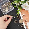 Beebeecraft 20Pcs Brass Donut Stud Earring Findings KK-BBC0004-87-3