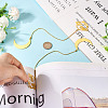 Brass Moon & Star Charms Bookmarks AJEW-TAC00030-6