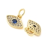 Brass Micro Pave Cubic Zirconia Charms KK-U056-27G-2