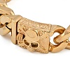 304 Stainless Steel Cuban Link Chain Bracelets for Men BJEW-B102-05G-2