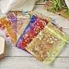 100Pcs 10 Colors Organza Drawstring Jewelry Pouches OP-TA0001-02-5
