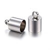 Tarnish Resistant 201 Stainless Steel Cord Ends STAS-O107-09P-A-2