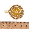 304 Stainless Steel & Cylinder Glass Seed Beads Pendants PALLOY-MZ01450-01-3